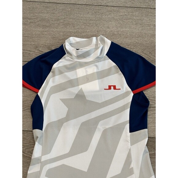 J. Lindeberg Golf Yvette Polo USA Olympics Women Size Small Preppy - Picture 2 of 6